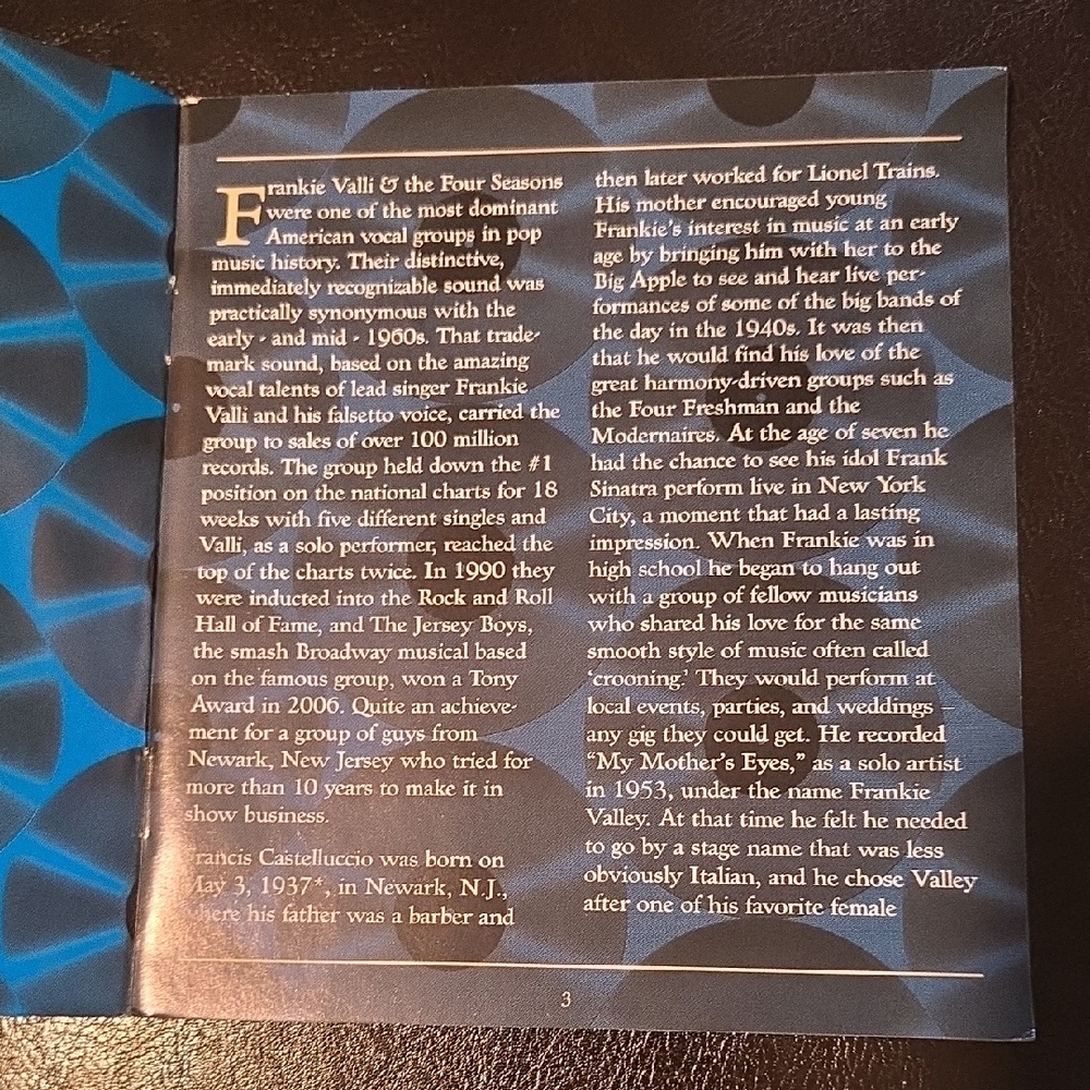 Frankie Valli & The Four Seasons Collector's Edition Tin - Picture 8 of 15